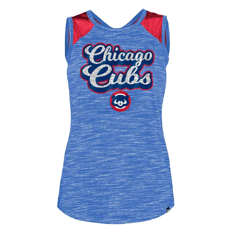 Chicago Cubs Women's 1984 Space Dye Contrast Tank Top Relaxed Men's Australian 