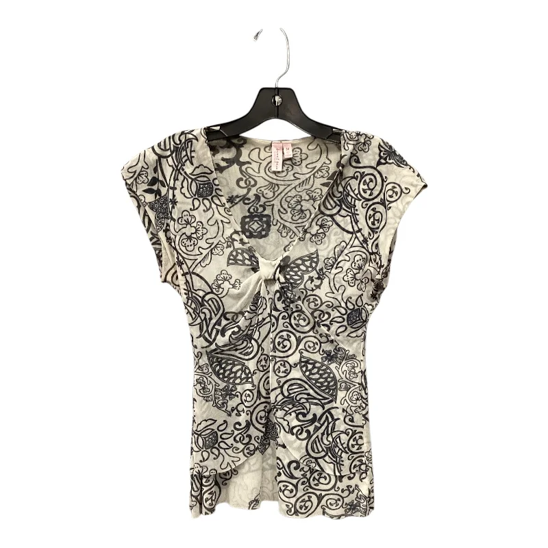 Top Short Sleeve By Sweet Pea In Black & Cream, Size: M Monochromatic All