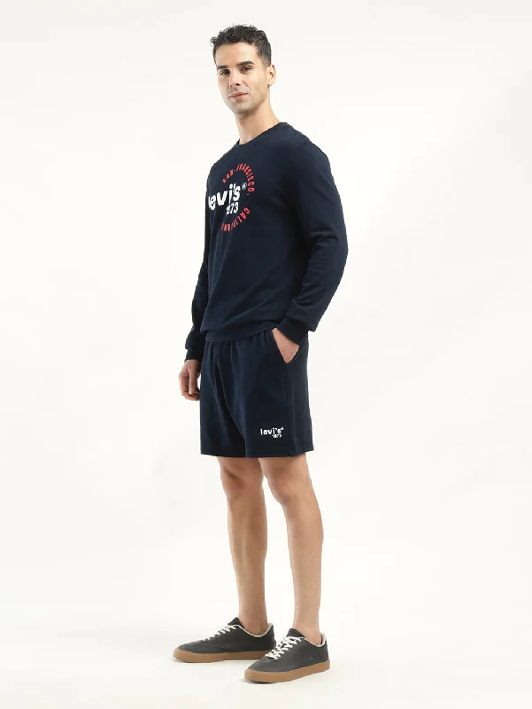 Men's Navy Regular Fit Shorts Masculine Men's 