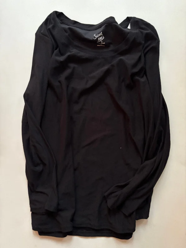 Top Long Sleeve By Pink Rose In Black, Size: 2x Street