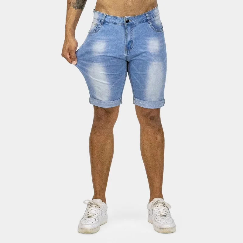 Ultra Stretch Denim Shorts - Blue Fade Refined Men's Velvet