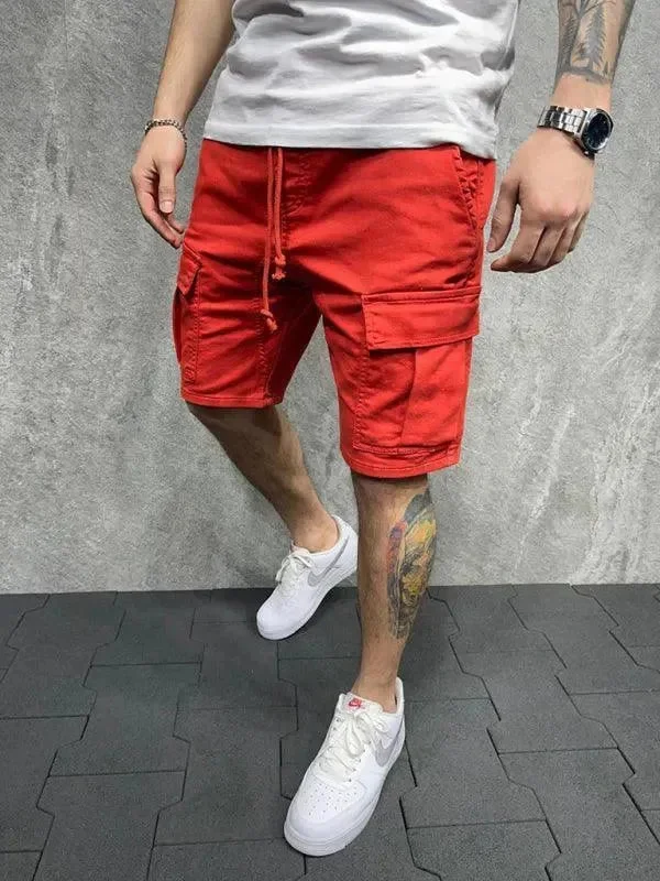 Drawstring Men Cargo Shorts Elegant Men's Formal 