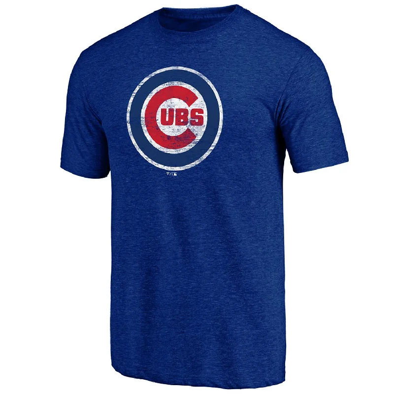 Chicago Cubs Bullseye Evergreen Tr-Blend T-Shirt Rugged Men's Outdoor 