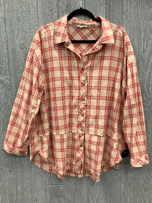 Top Long Sleeve By Easel In Plaid Pattern, Size: 1x Refined Men's Hand