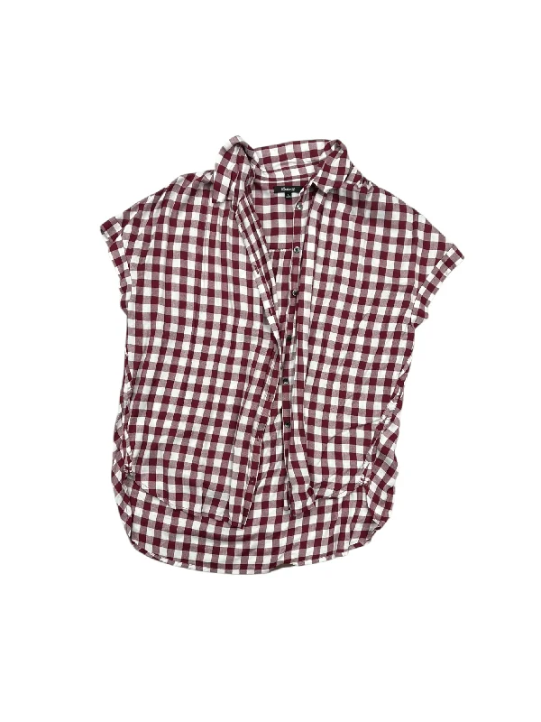 Top Short Sleeve By Madewell In Red & White, Size: L Street