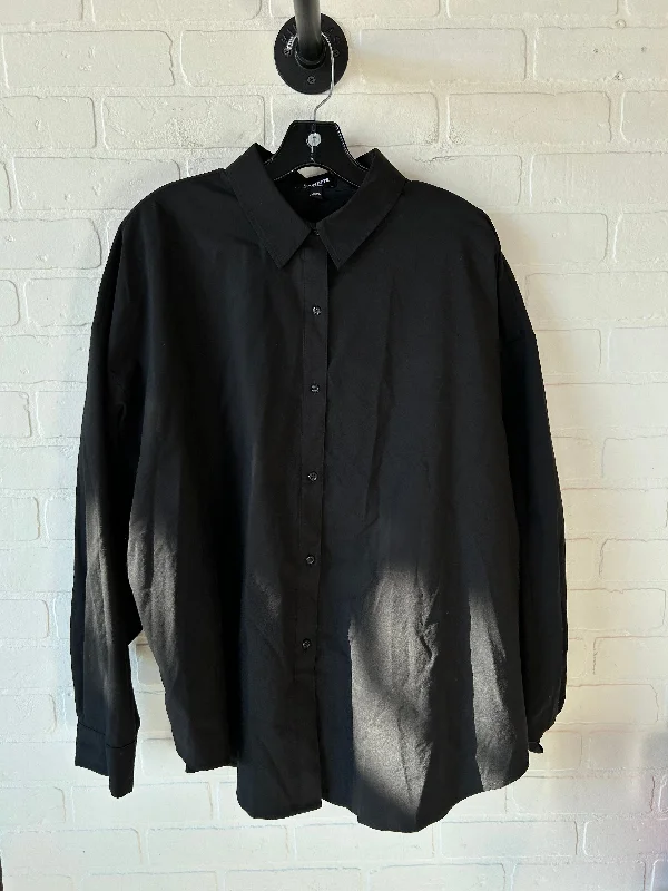 Top Long Sleeve By Express In Black, Size: Xl Edgy Men's Punk