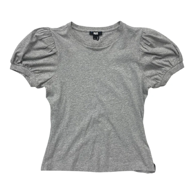 Top Short Sleeve By Paige In Grey, Size: Xs Elegant Men's Cashmere