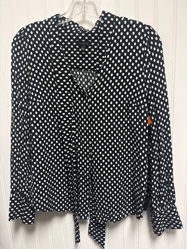 Top Long Sleeve By Talbots In Polkadot Pattern, Size: Xs Unique Men's Patch