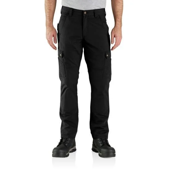 Rugged Flex® Relaxed Fit Ripstop Cargo Work Pant, Black Refined Men's Hand