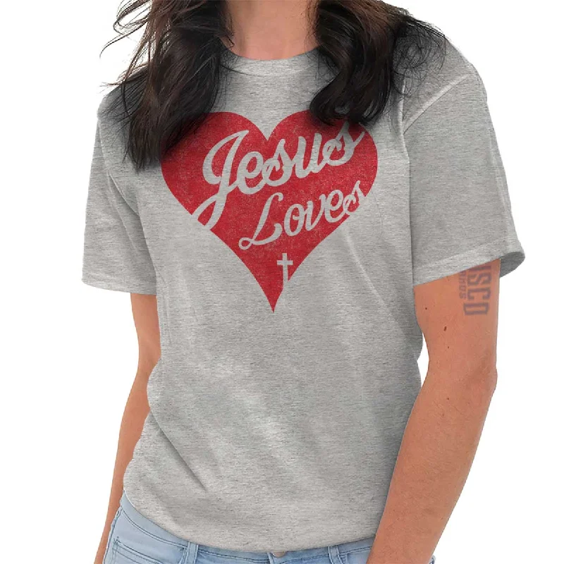 Jesus Loves T Shirt Athletic Men's Compression