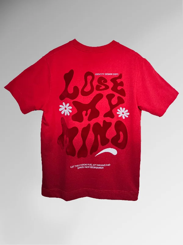 Lose My Mind | Identity Is Everything | Oversized T-shirt | Red Confident Men's Power