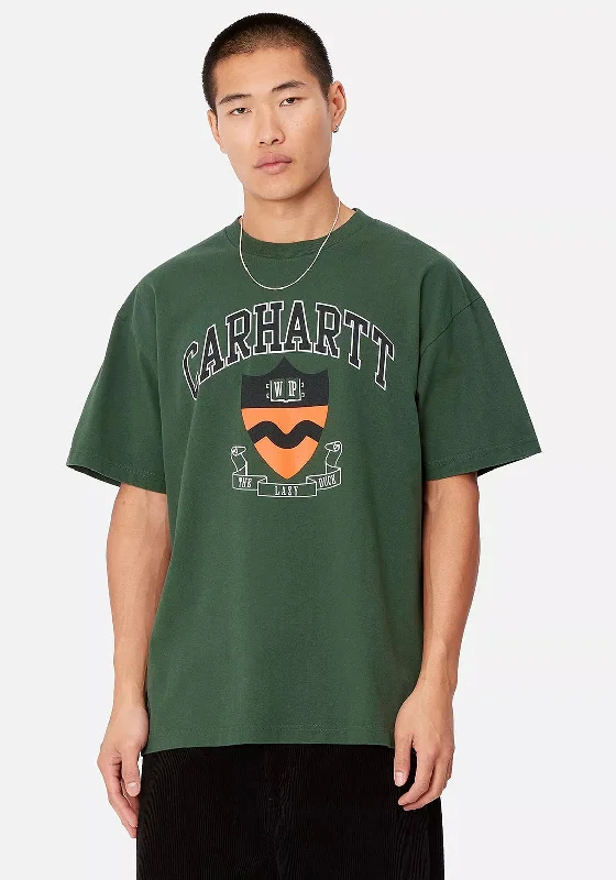 Carhartt WIP Lazy Duck Academy T-Shirt, Sycamore Tree Green Traditional Men's Country