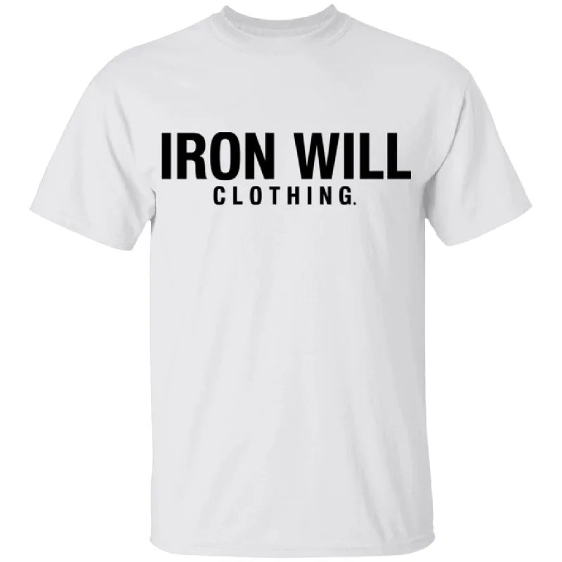 Iron Will Clothing Logo T-Shirt light Sleek Men's Contemporary 