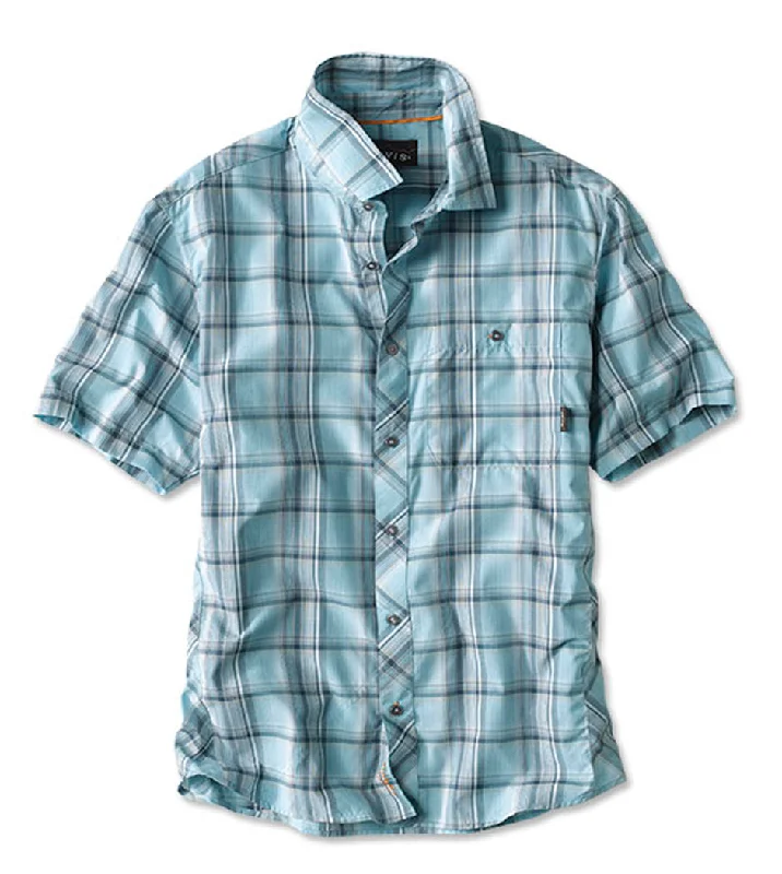 Exploded Plaid Short-Sleeved Camp Shirt Bold Men's Animal