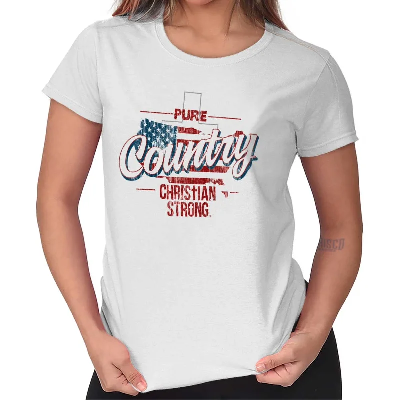 Pure Country Ladies T Shirt Sporty Men's Tennis