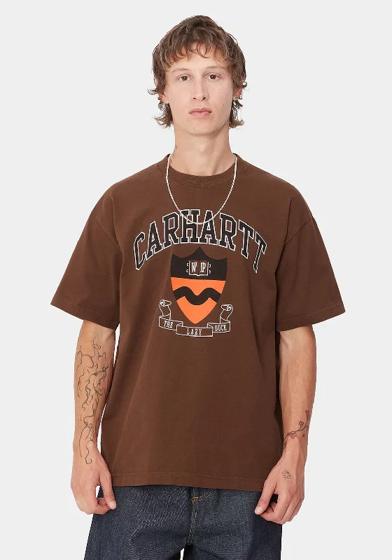 Carhartt WIP Lazy Duck Academy T-Shirt, Brown Luxurious Men's High