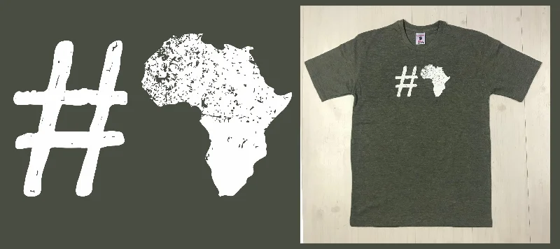 #Africa Men's T-shirt Unique Men's Upcycled