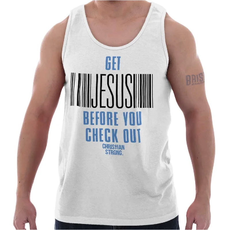 Get Jesus Tank Top Masculine Men's Thick