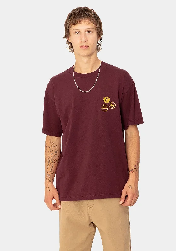 Carhartt WIP Pins Graphic T-Shirt, Wine & Orange Street