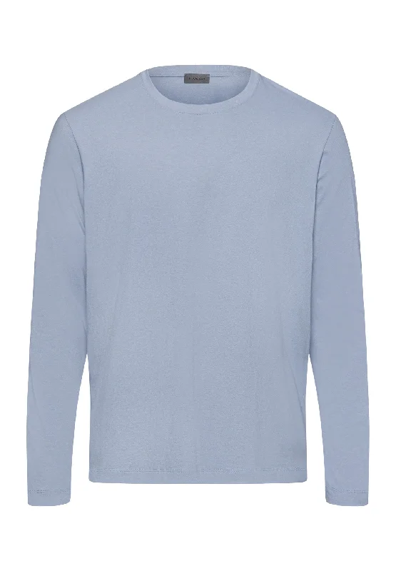 Living Shirts Cotton Crew Neck Top | Blue Dye 75053-2532 Athletic Men's High