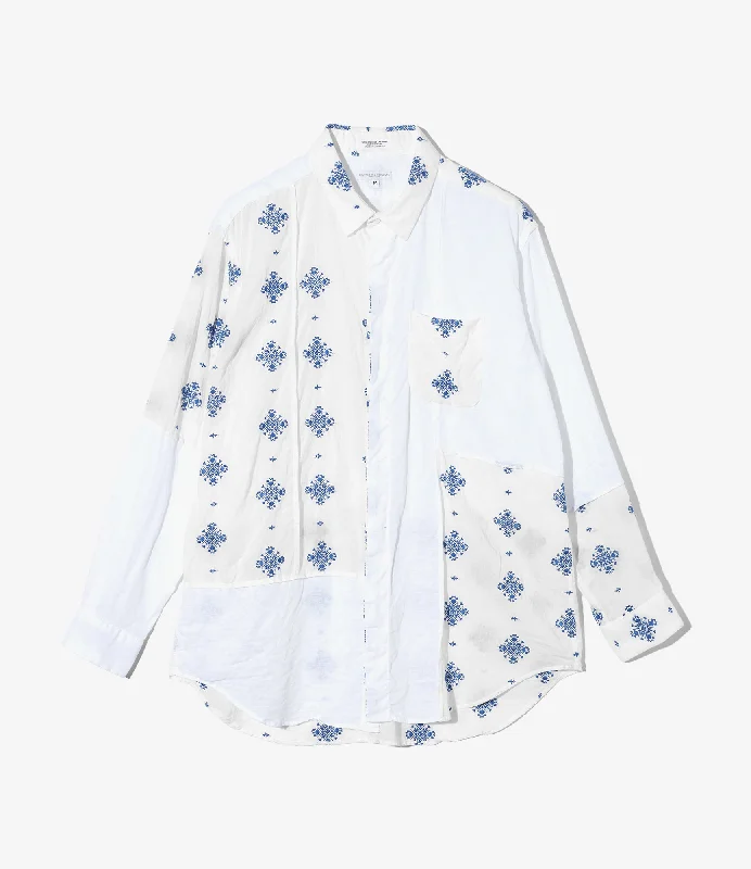 Engineered Garments Combo Short Collar Shirt - White CP Crest Embroidery
Sheeting Traditional Men's Wool