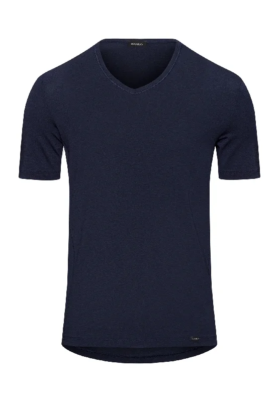 Natural Function TENCEL™ and Cotton Fitted V-Neck T-Shirt | Deep Navy 73185-1610 Relaxed Men's Australian 