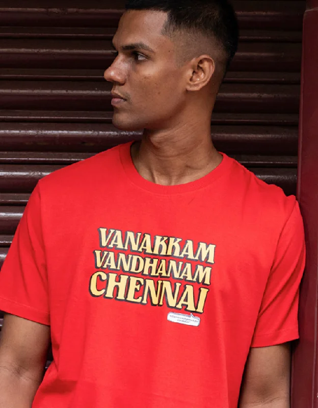 VANAKKAM VANDHANAM CHENNAI T-SHIRT Edgy Men's Punk