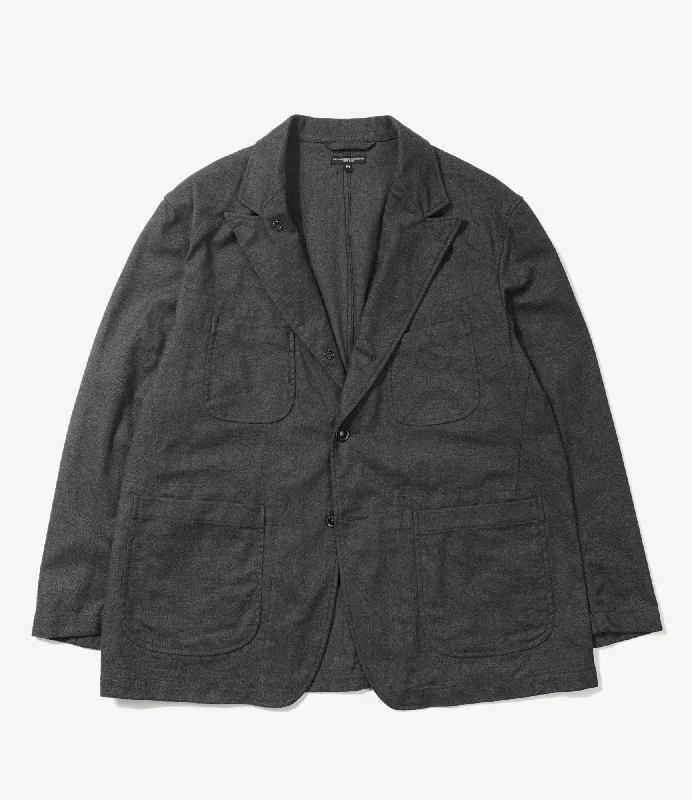 Engineered Garments Bedford Jacket - Charcoal CP Brushed Cloth Adventure