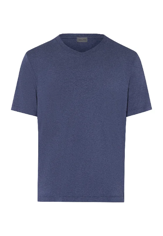 Casuals Soft V-Neck T-Shirt | Slate Blue Melange 75035-2898 Bold Men's Animal