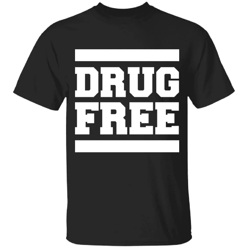 Drug Free T-Shirt Artistic Men's Hand