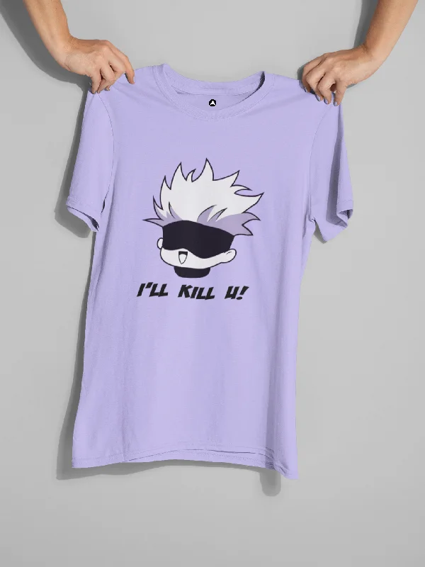 I'll Kill You: Jujutsu Kaisen: Anime- Oversized T-Shirts Trendy Men's Bucket