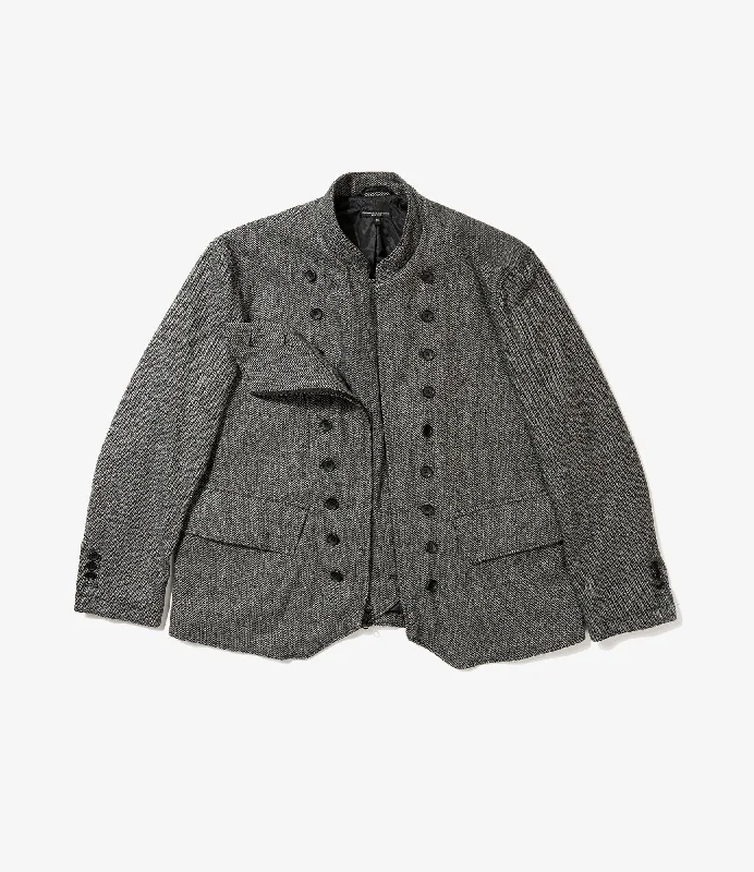 Engineered Garments Chelsea Jacket - Grey Poly Wool Herringbone Tailored