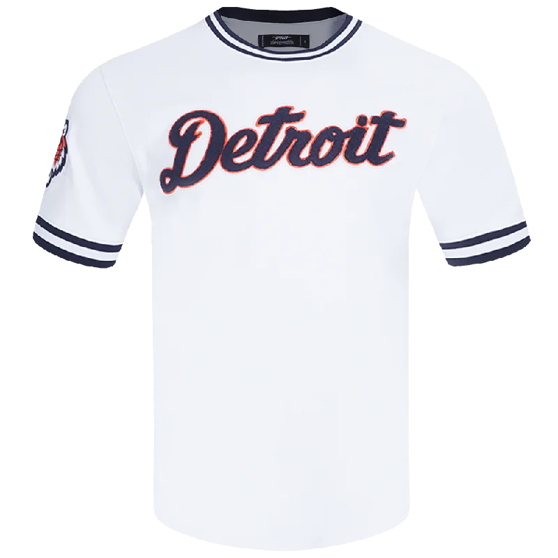 MLB DETROIT TIGERS CLASSIC CHENILLE MEN'S TOP (WHITE/MIDNIGHT NAVY) Modern Men's 