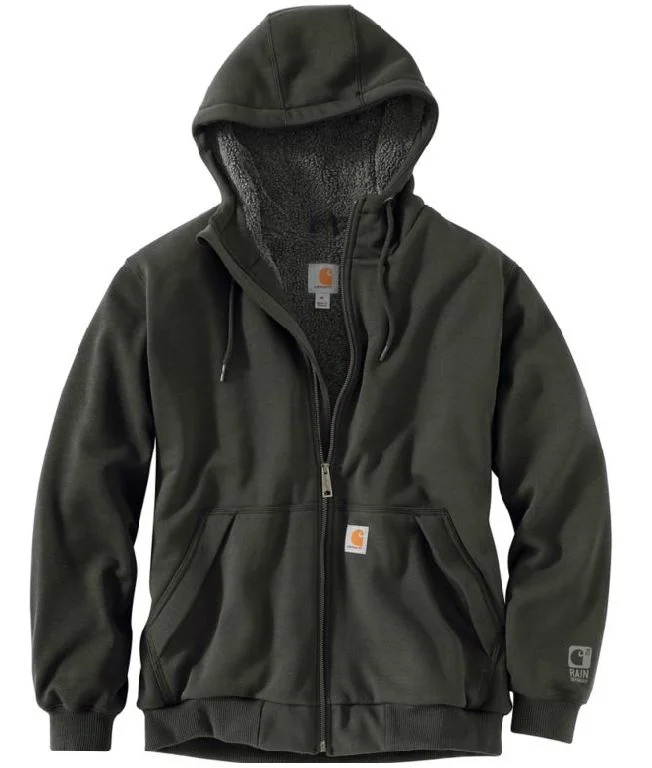 Men's Rain Defender Rockland Sherpa Lined Full Zip Hooded Sweatshirt Confident Men's Power