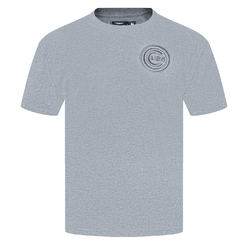 MLB CHICAGO CUBS NEUTRAL MEN'S DROP SHOULDER TOP (DARK HEATHER GRAY) Practical Men's Multi