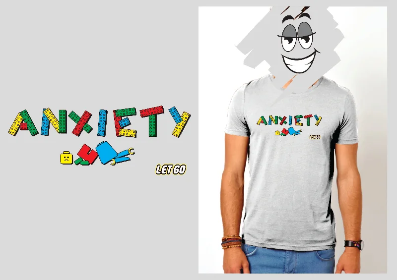 Anxiety Men's T-shirt Laid