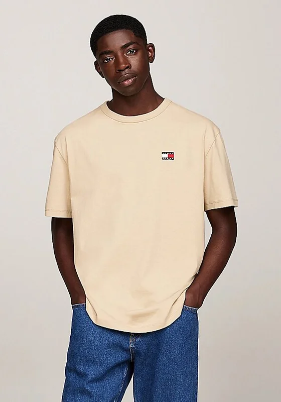 Tommy Jeans Badge T-Shirt, Gentle Gold Refined Men's Classic 