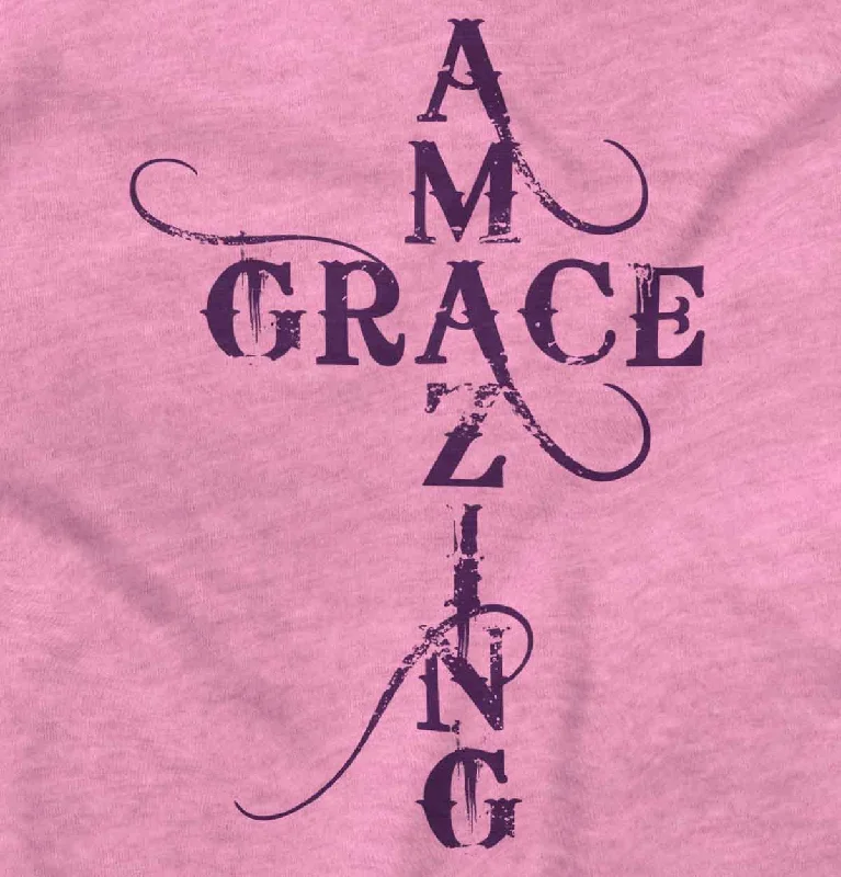 Amazing Grace Script Racerback Tank Confident Men's Power