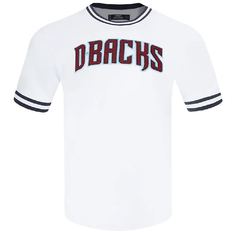 MLB ARIZONA DIAMONDBACKS CLASSIC CHENILLE MEN'S TOP (WHITE / BLACK / WHTE) Dynamic Men's Glow