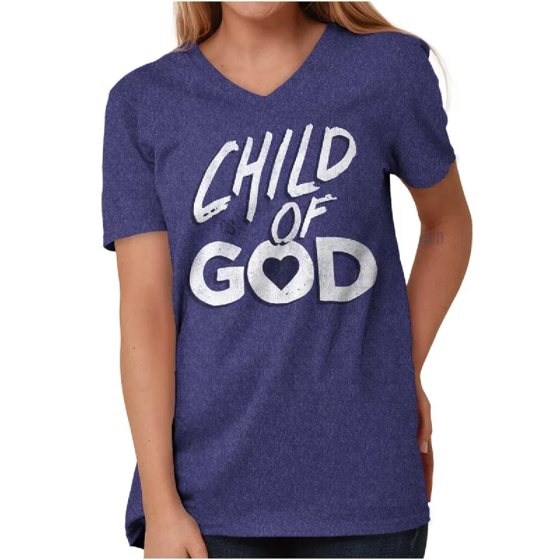 Child Of God V-Neck T Shirt Hip Men's Retro