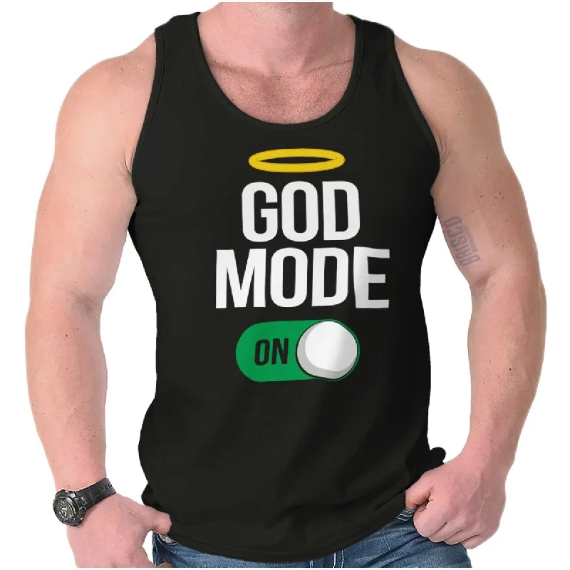 God Mode On Tank Top Edgy Men's Punk